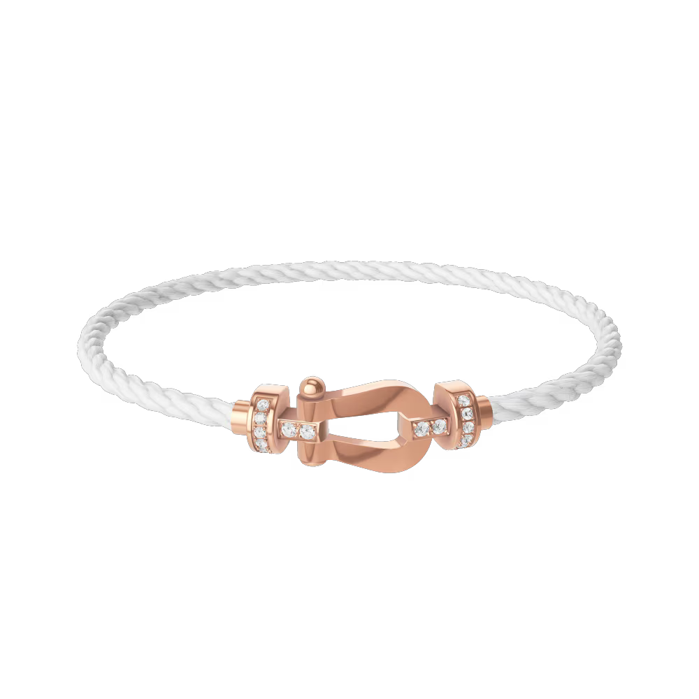 Bracelet Force 10, moyen modèle, semi-pavé