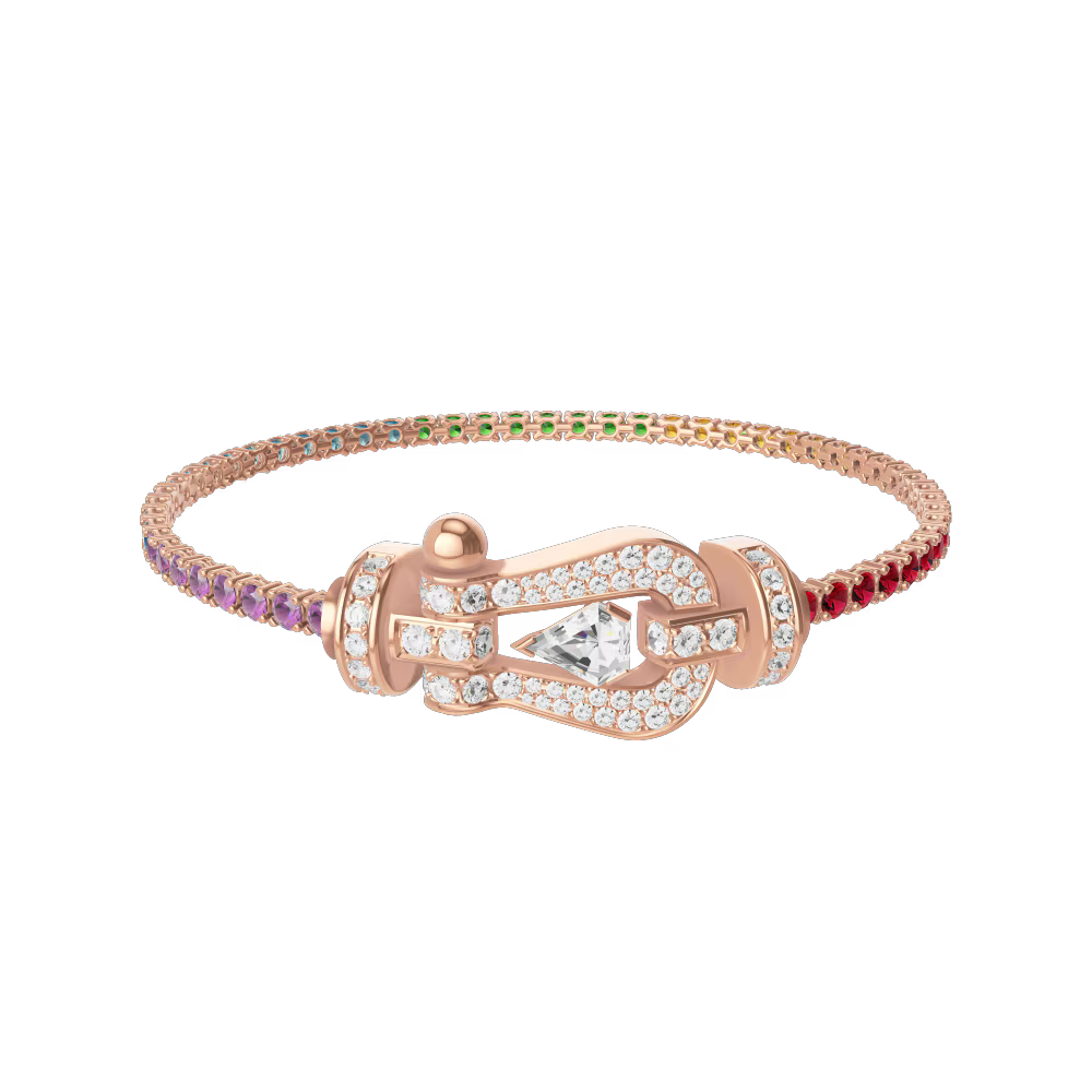 Bracelet Force 10, grand modèle, pavé, Hero Cut