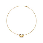 Collier Wire Bean en or jaune 18 carats. 20 mm.