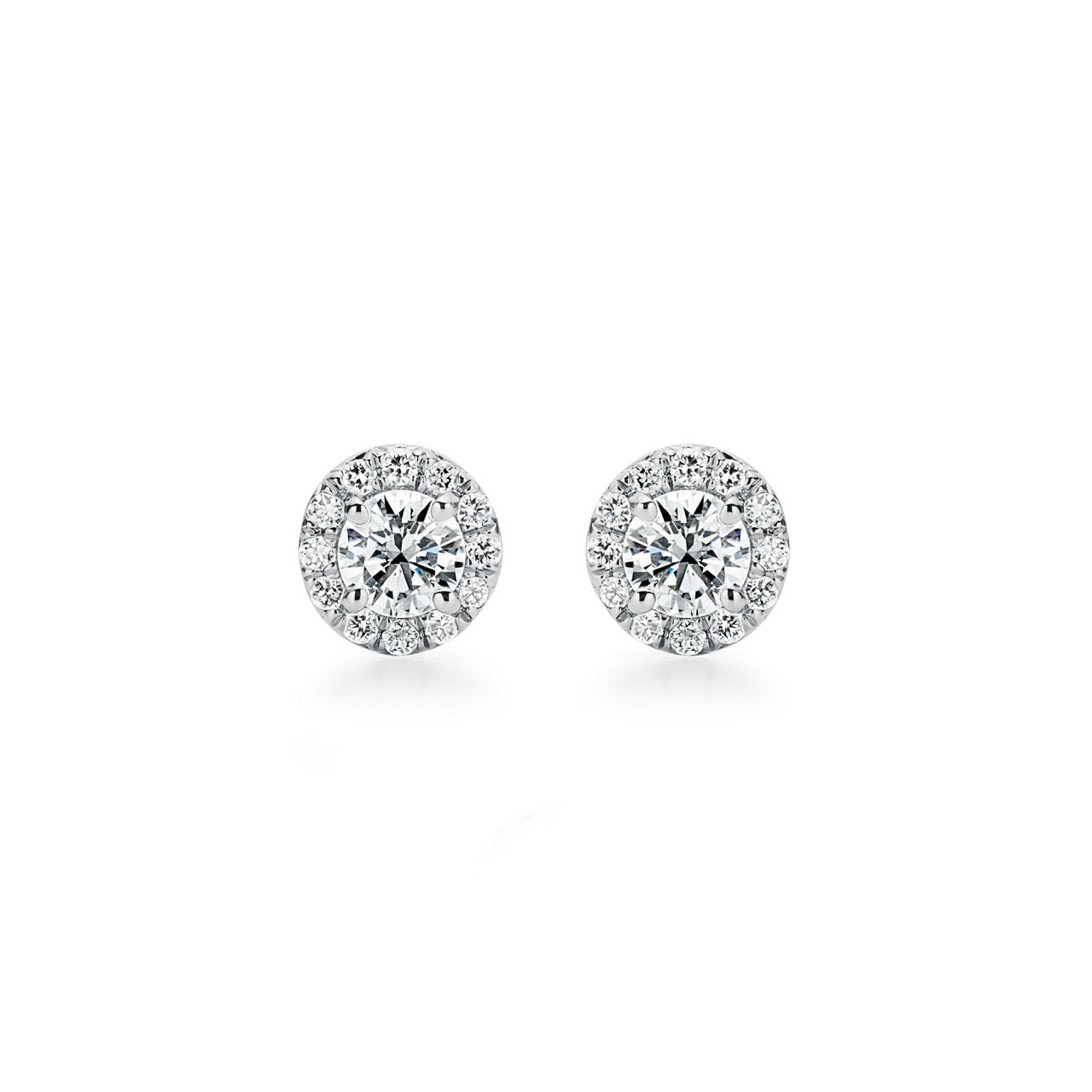Boucles d’oreilles en platine 950 millièmes avec diamants
