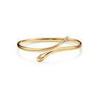 Bracelet jonc Serpent en or jaune 18 carats et diamants