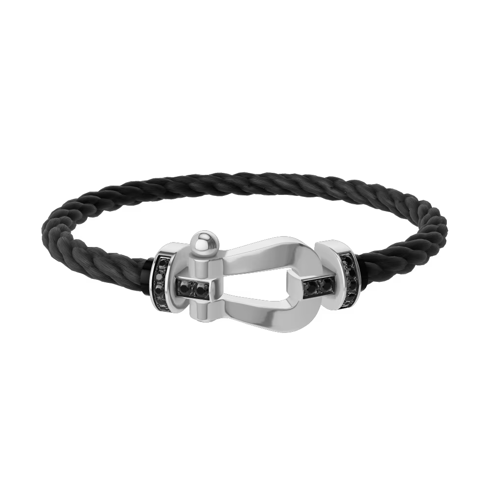 Bracelet Force 10, grand modèle, semi-pavé