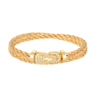 Bracelet Chance Infinie, grand modèle, semi-pavé
