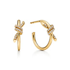 Boucles d’oreilles en or jaune 18 carats et diamants