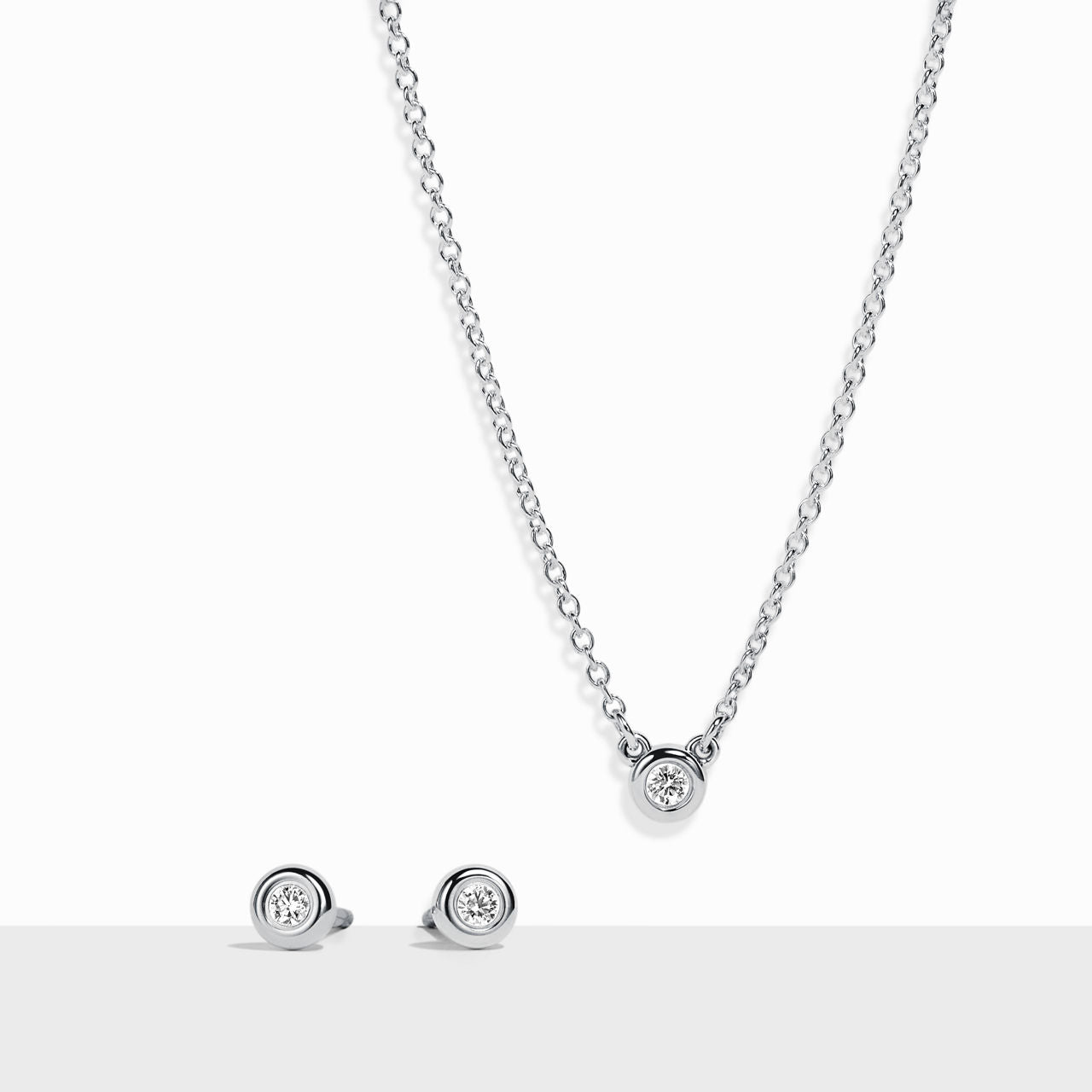 Diamonds by the Yard® Parure pendentif et boucles d'oreilles en argent 925 millièmes
