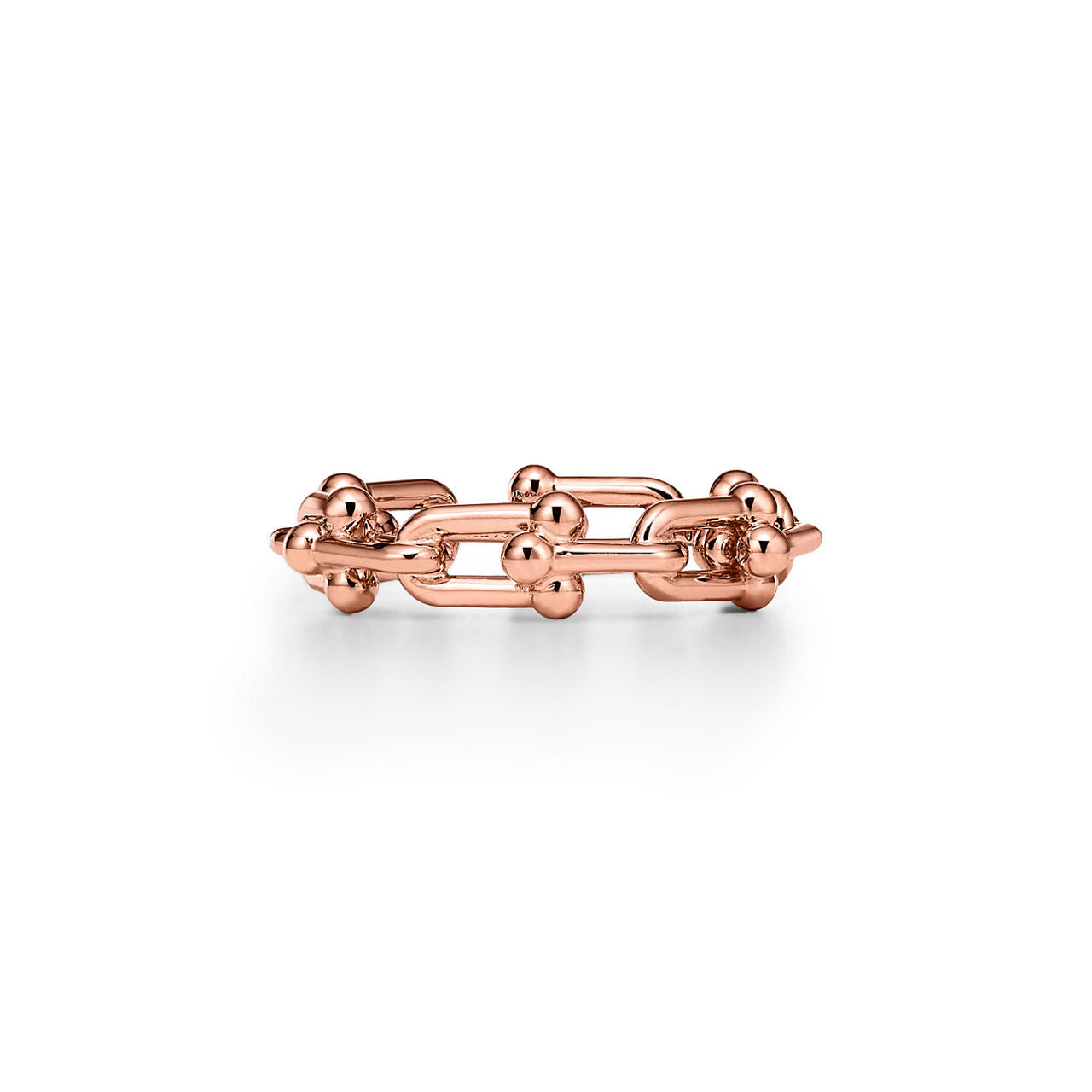 Tiffany HardWear Bague à micro-maillons en or rose