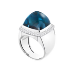 Bague Pain de Sucre, topaze blue london, grand modèle