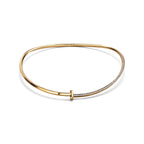 Demi-collier en diamants T1 en or jaune 18 carats