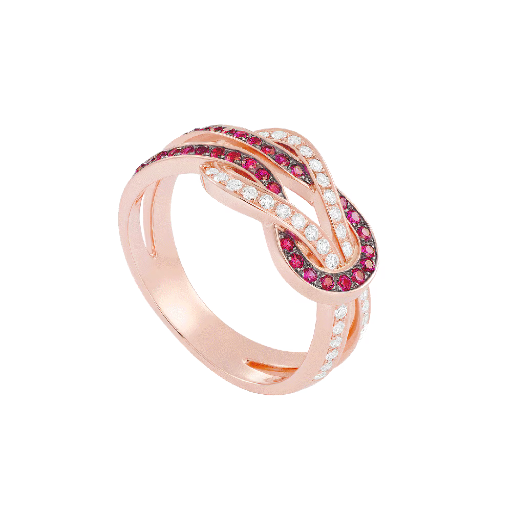 Bague Chance Infinie, moyen modèle, pavée