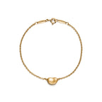 Bracelet Bean design en or jaune 18 carats. 9 mm.