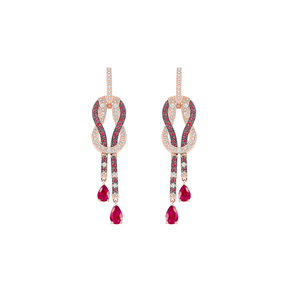 Boucles d'oreilles Chance Infinie, pavées