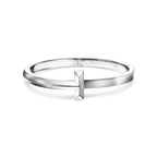 Bracelet jonc à charnière large T1 en or blanc 18 carats