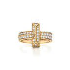 Tiffany T Bague T1 en or jaune 18 carats et diamants