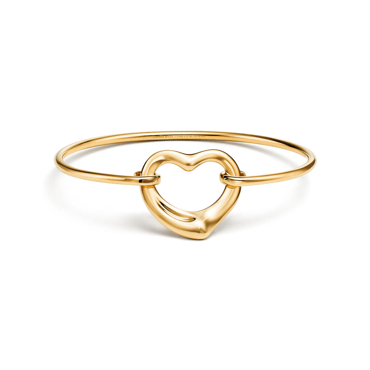 Bracelet jonc Open Heart en or jaune 18 carats