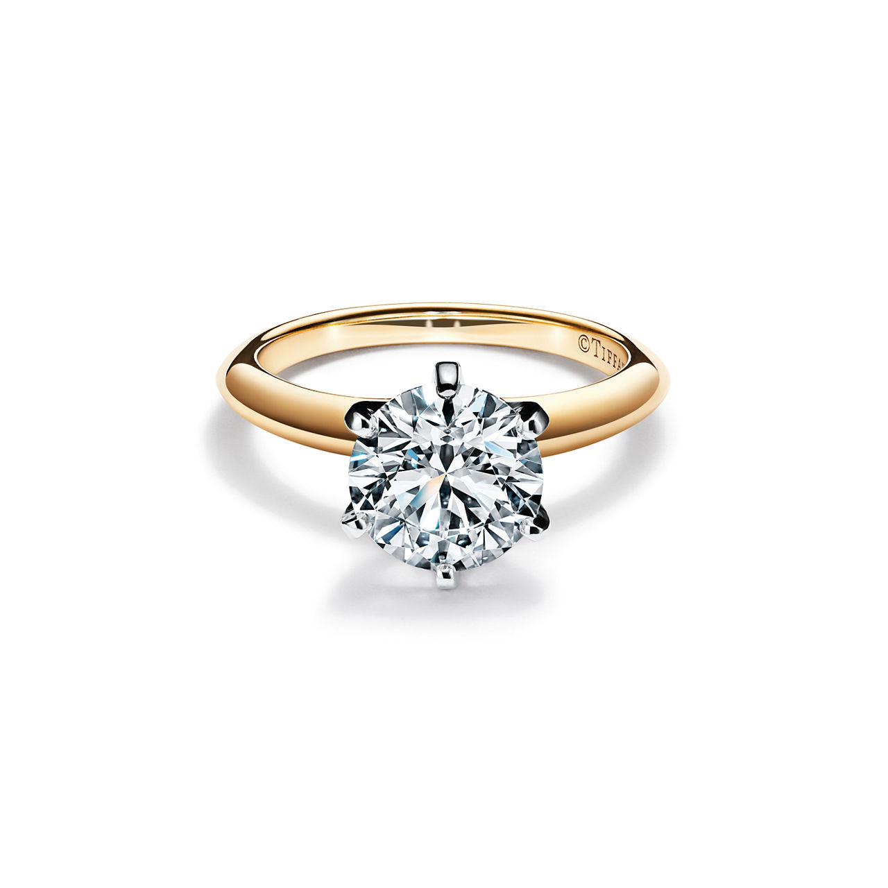 Tiffany® Setting Bague de fiançailles en or jaune 18 carats