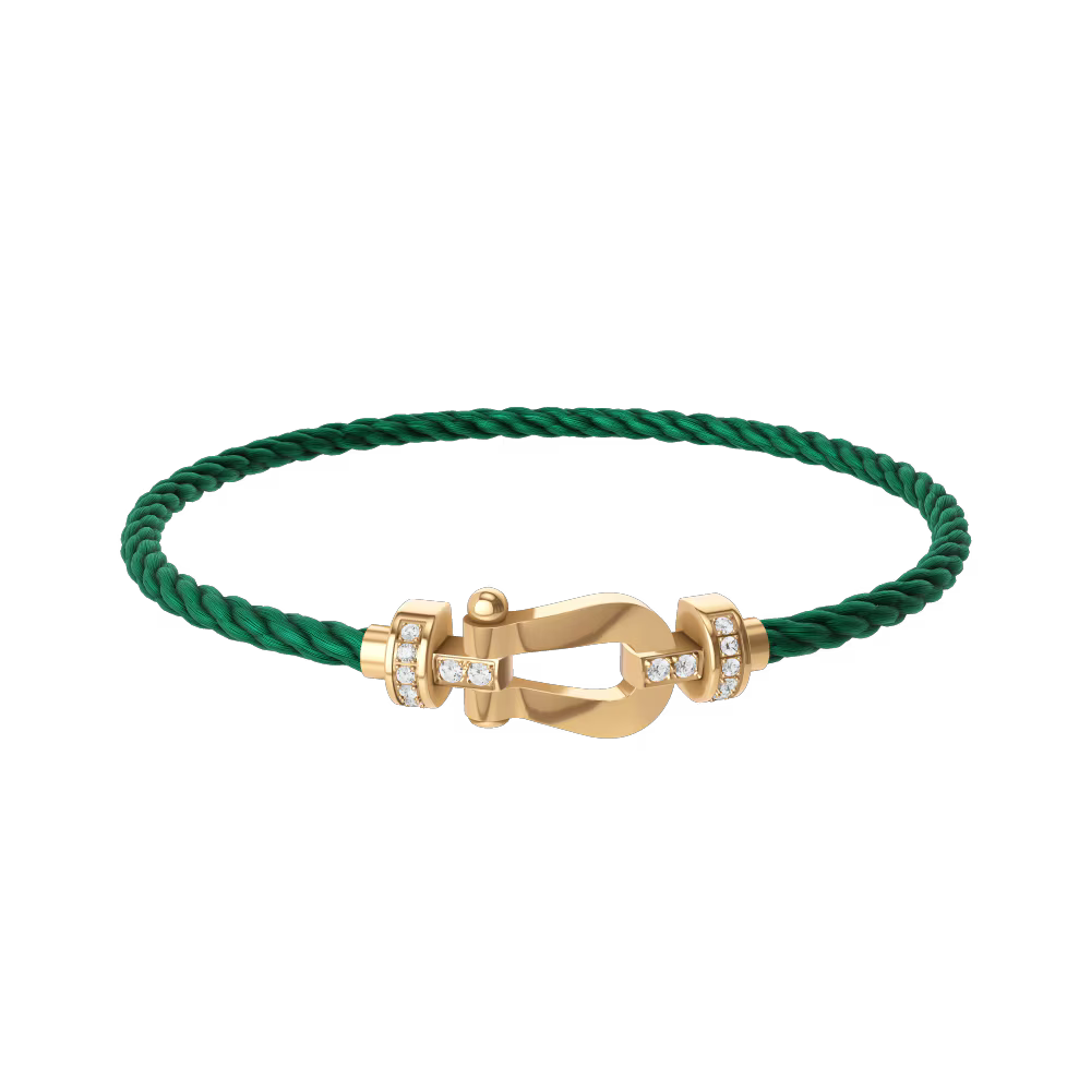 Bracelet Force 10, moyen modèle, semi-pavé