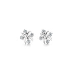 Boucles d’oreilles en platine et diamants