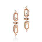 Boucles d’oreilles en or rose et diamants