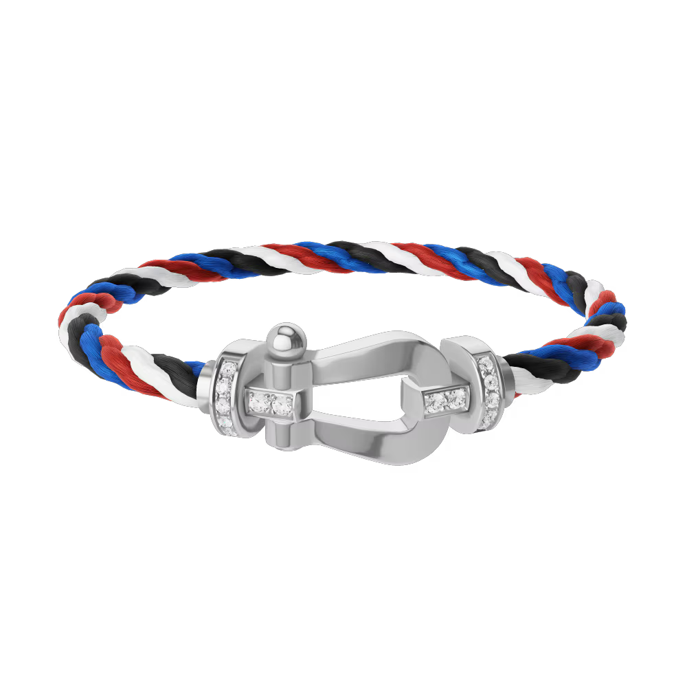 Bracelet Force 10, grand modèle, semi-pavé