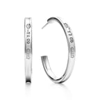 Boucles d’oreilles créoles en argent 925 millièmes. Medium.