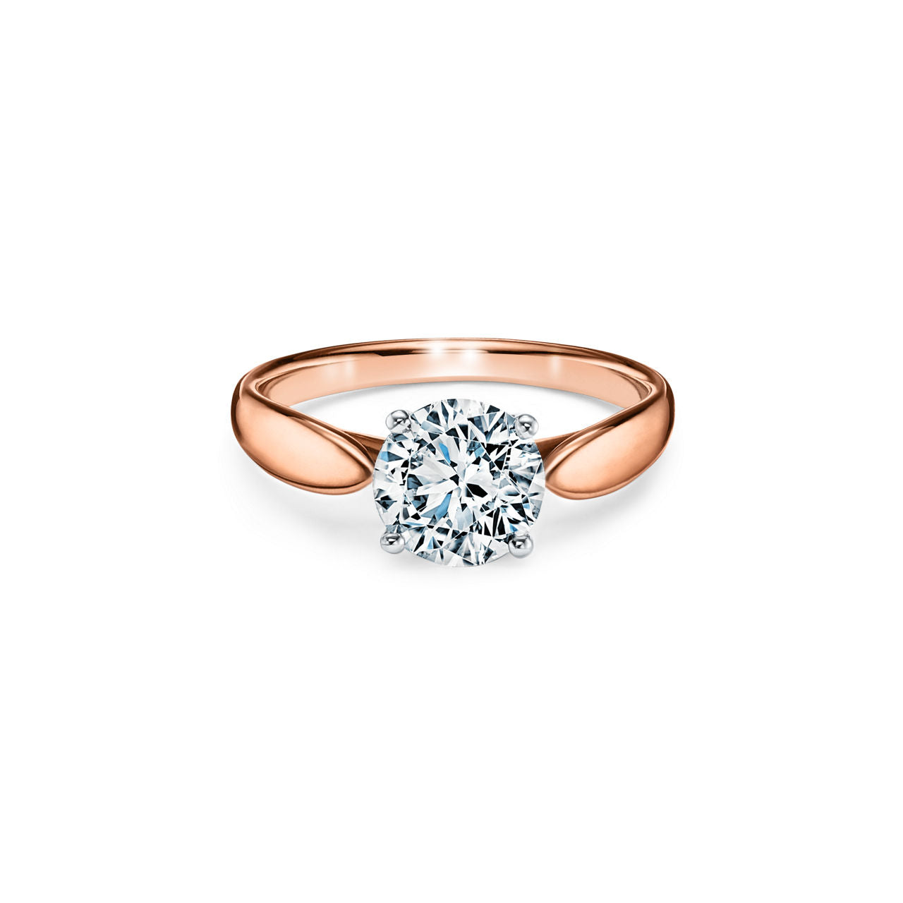 Tiffany Harmony® Bague de fiançailles taille brillant en or rose 18 carats