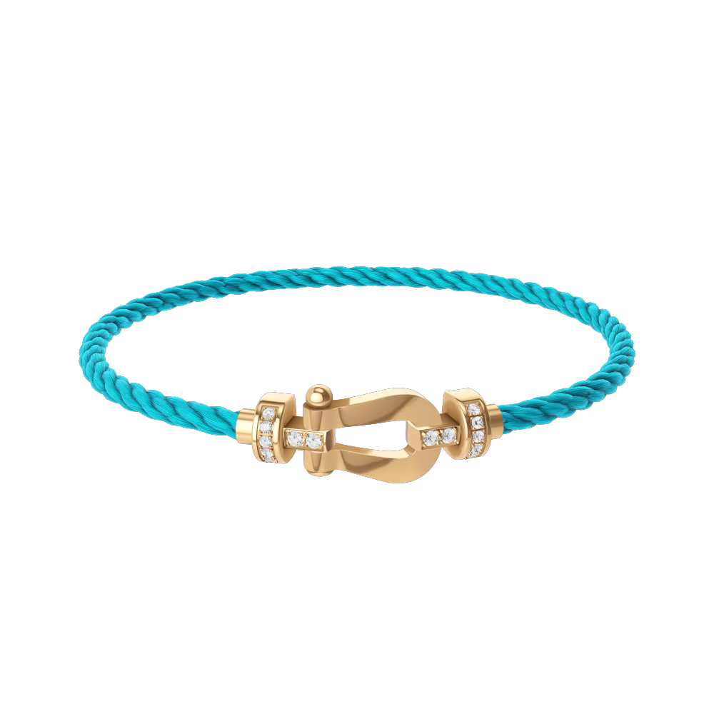 Bracelet Force 10, moyen modèle, semi-pavé
