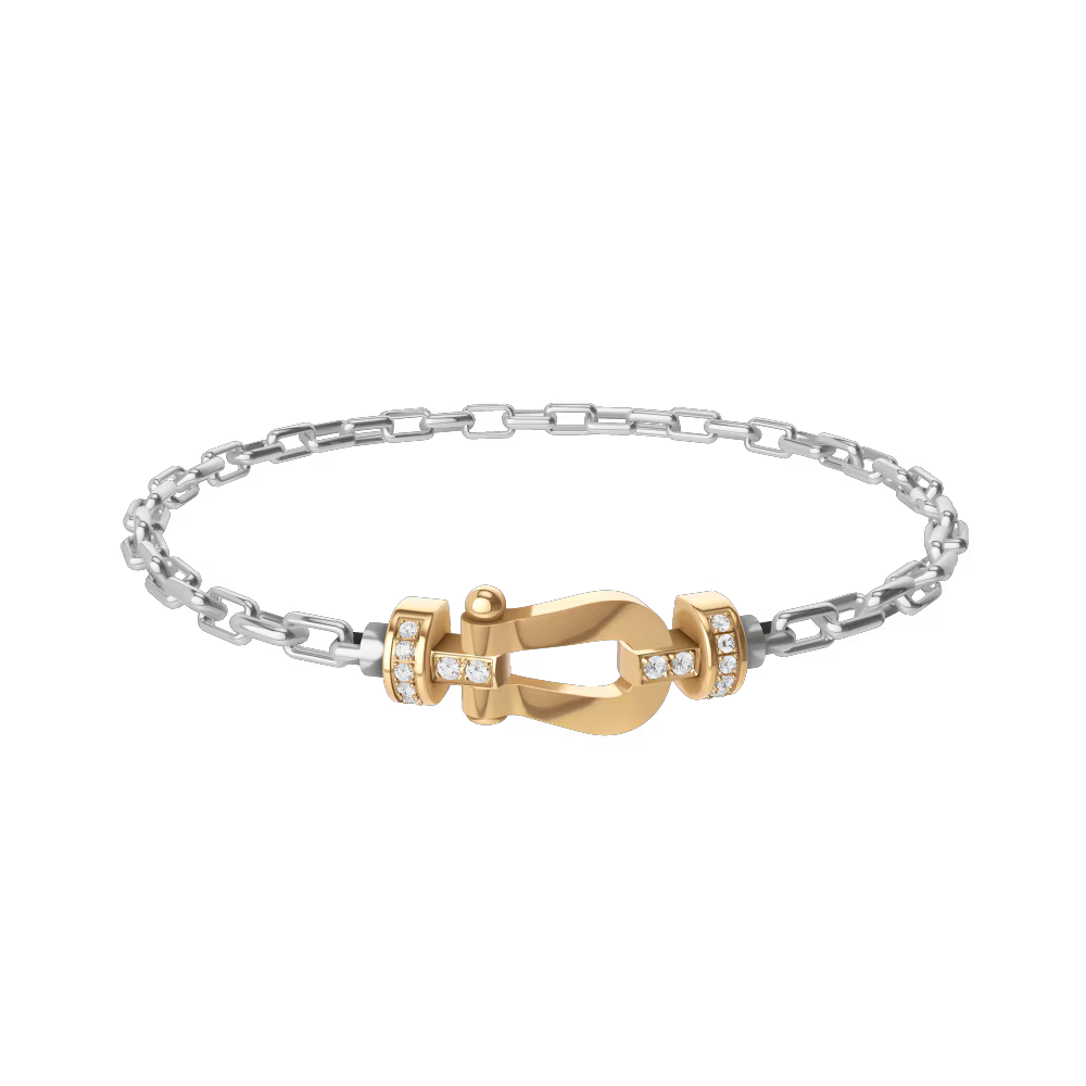 Bracelet Force 10, moyen modèle, semi-pavé