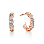 Boucles d’oreilles créoles Wings en or rose et diamants