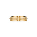 Tiffany T Bague en diamants étroite en or jaune 18 carats