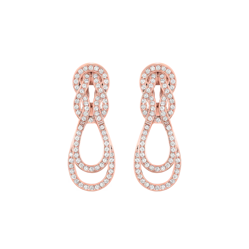 Boucles d'oreilles Chance Infinie, pavées