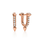 Boucles d’oreilles en or rose et diamants, Small