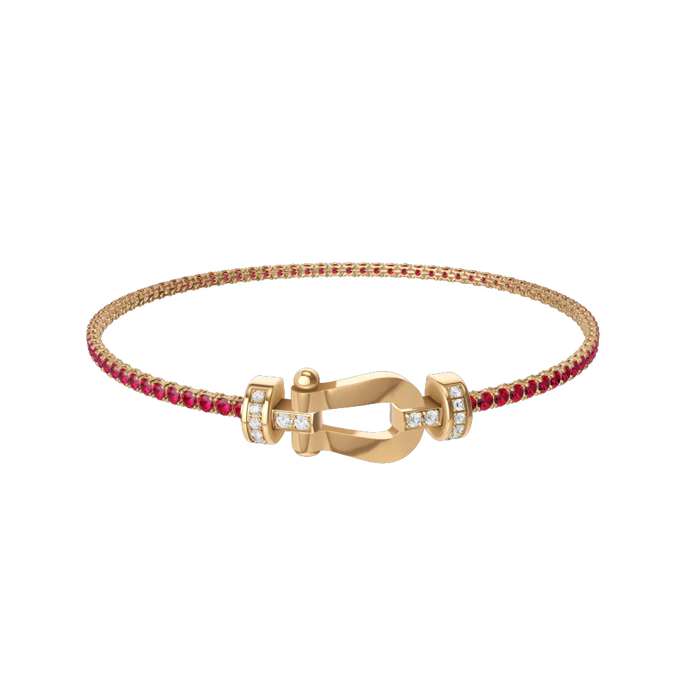 Bracelet Force 10, moyen modèle, semi-pavé