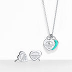 Parure collier et boucles d'oreilles en argent