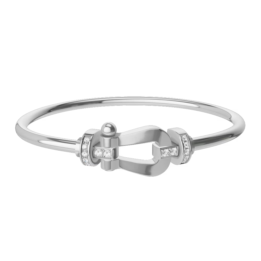 Bracelet Force 10, grand modèle, semi-pavé