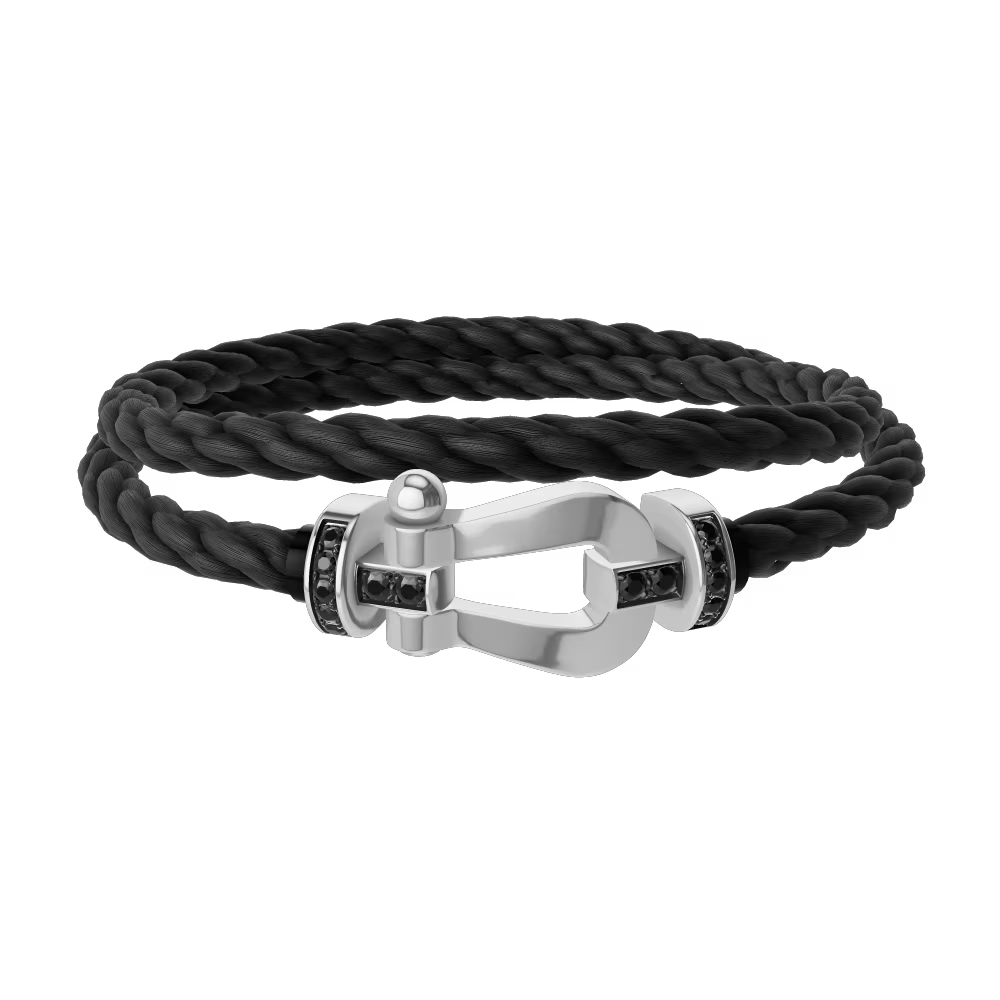 Bracelet Force 10, grand modèle, semi-pavé