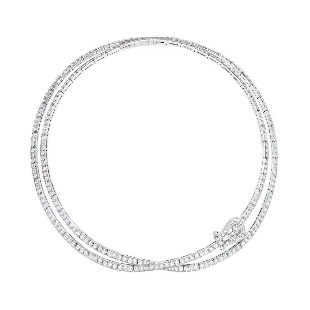 Collier Force 10, pavé, diamant taille poire
