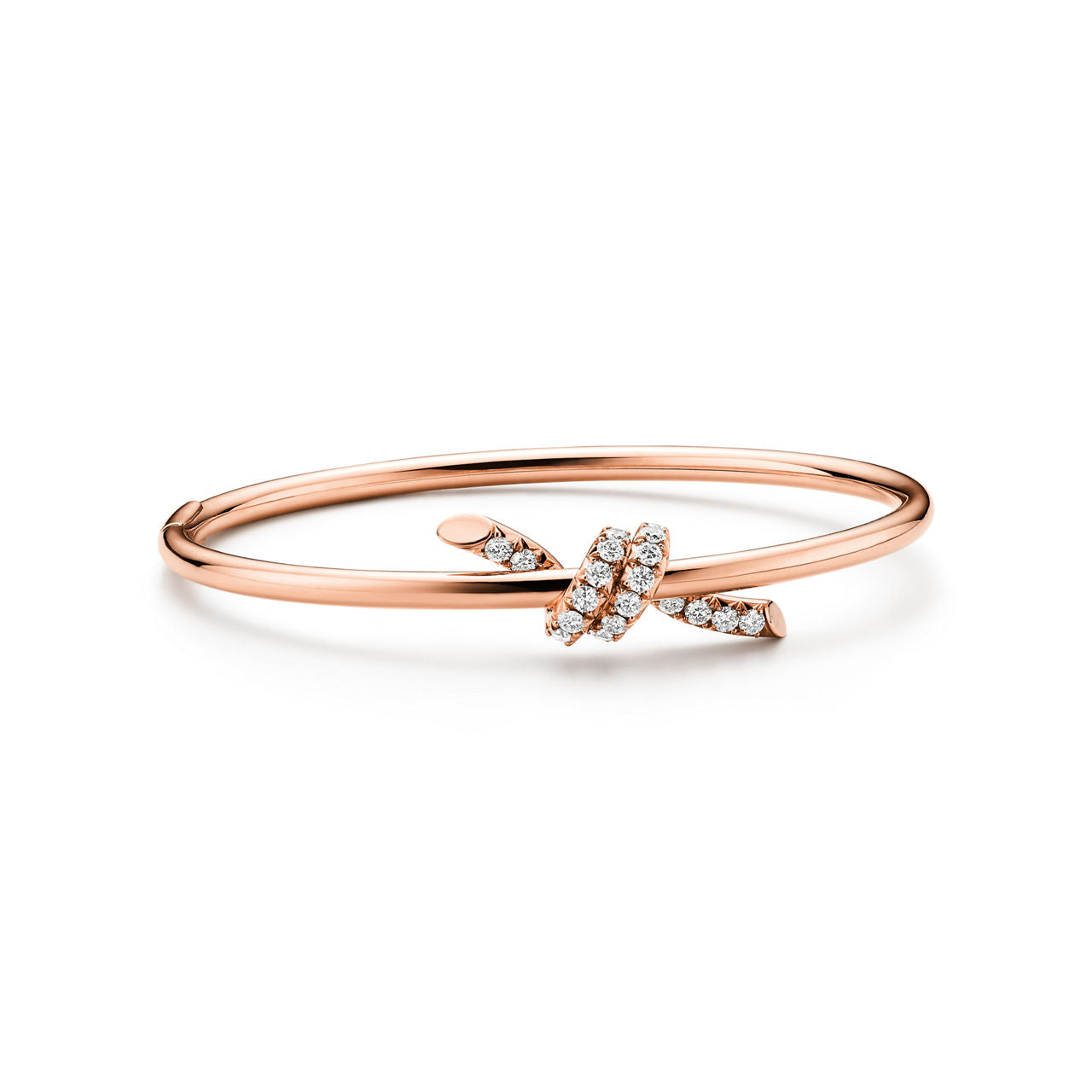 Bracelet jonc Wire en or rose et diamants
