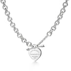 Collier Lovestruck Plaque Cœur en argent 925 millièmes. Medium.