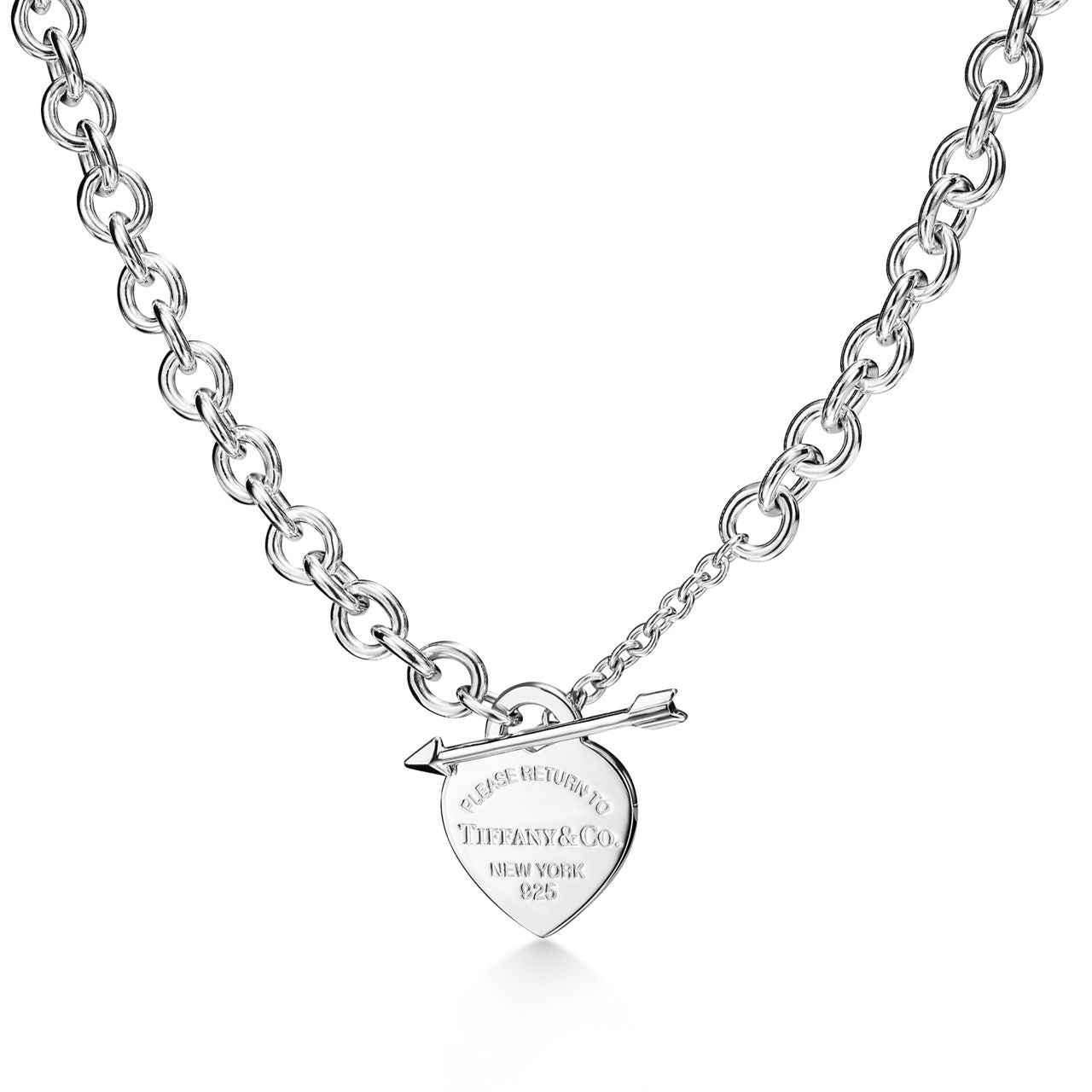 Collier Lovestruck Plaque Cœur en argent 925 millièmes. Medium.