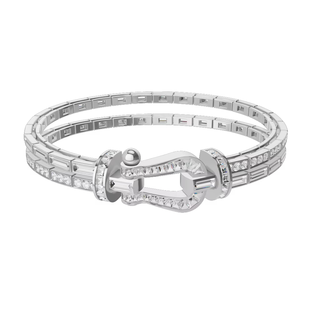 Bracelet Force 10, grand modèle, pavé