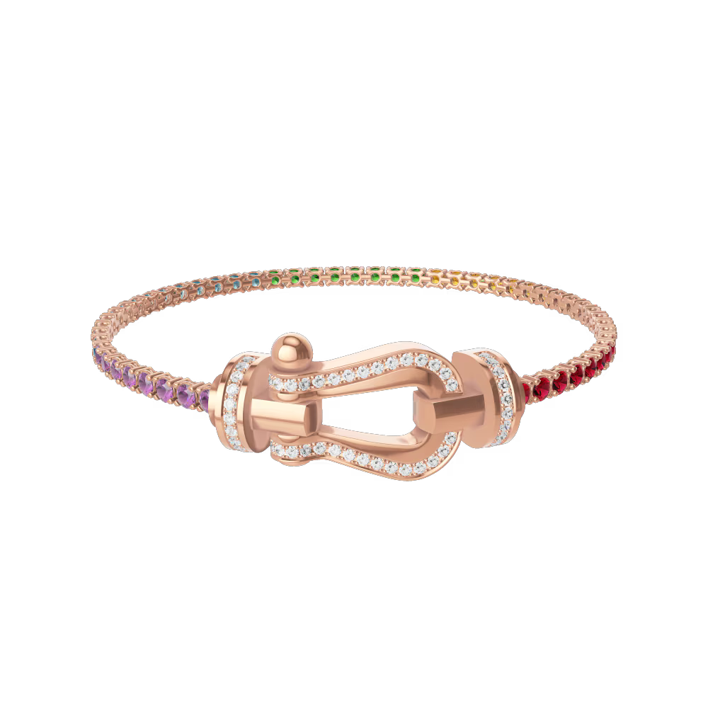 Bracelet Force 10, grand modèle, pavé