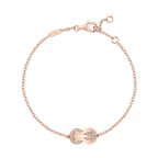 Bracelet Chance Infinie, chaîne, moyen modèle, semi-pavé