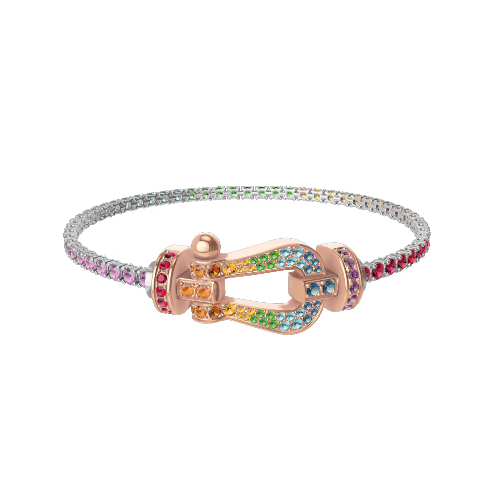 Bracelet Force 10, grand modèle, pavé