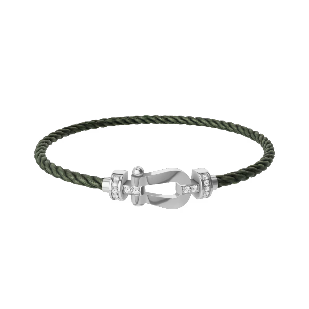 Bracelet Force 10, moyen modèle, semi-pavé