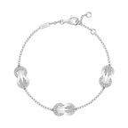 Bracelet Chance Infinie, chaîne, moyen modèle, semi-pavé