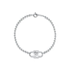 Bracelet de perles cadenas à double anse en argent 925 millièmes, Small