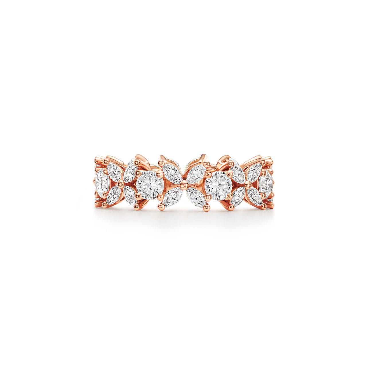 Tiffany Victoria® Alliance alternée en diamants en or rose 18 carats
