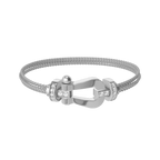 Bracelet Force 10, grand modèle, semi-pavé