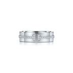 Tiffany T Bague en diamants large en or blanc 18 carats