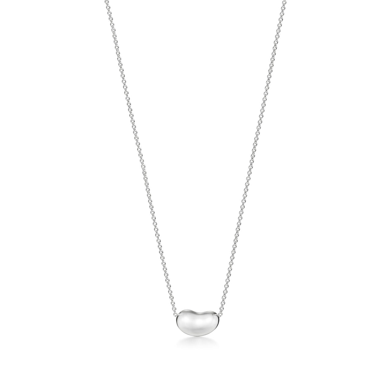 Pendentif Bean design en argent 925 millièmes. 12 mm